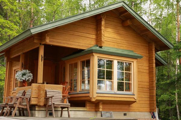 деревяний будинок - колір тик натуральний